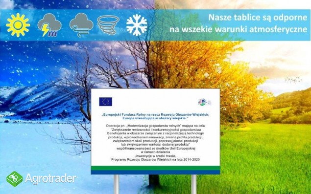 Tablica unijna informacyjna PROW 2014-2020 dotacje ARiMR eu pamiątkowa - zdjęcie 2