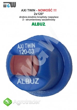 Albuz Axi Twin 2x120, 2-strumieniowy szczelinowy, drobn-średnio kropli