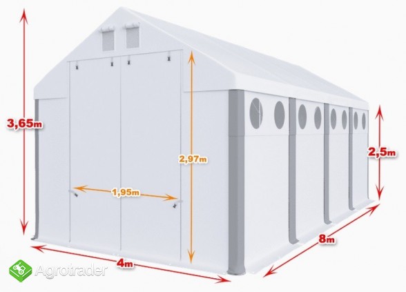 Namiot całoroczny Hala namiotowa 4x8 x2,5m