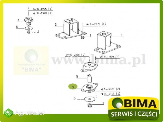 Poduszka kabiny Renault CLAAS Ceres 75,85,95,Ergos 100 - zdjęcie 1