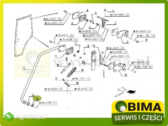 Osłona śruby mocującej szybę Renault CLAAS 106-14 - zdjęcie 2