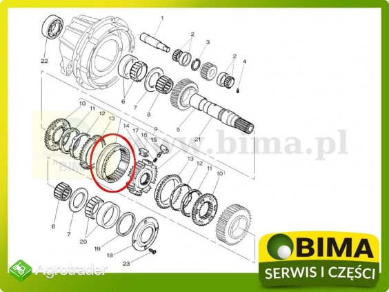 Mufa synchronizatora rewersu Massey Ferguson 6255,6260 - zdjęcie 1
